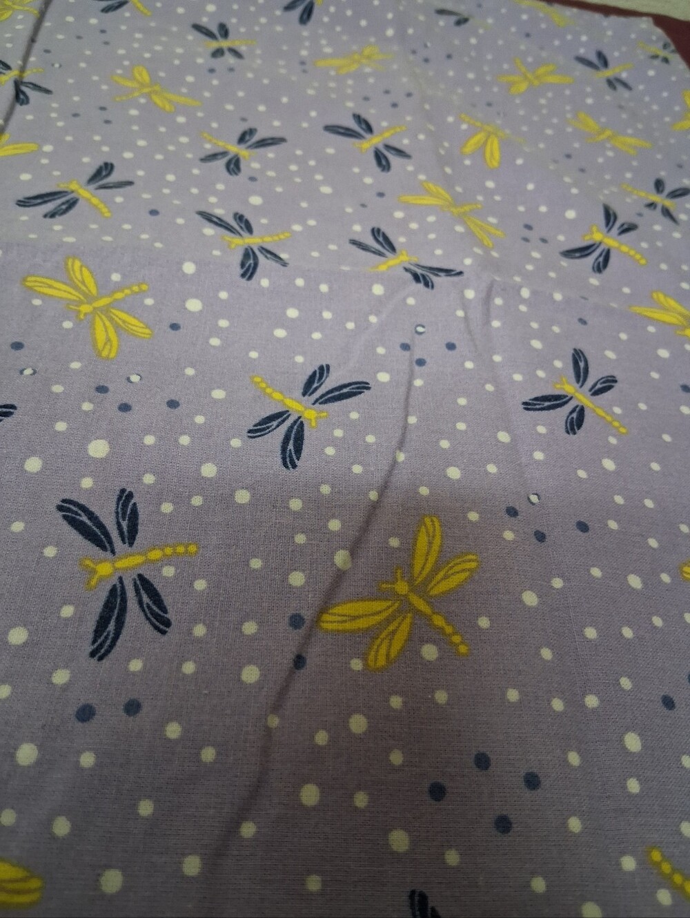 2pc Dragonflies On A Poka Dot Print Standard Size Pillowcase.